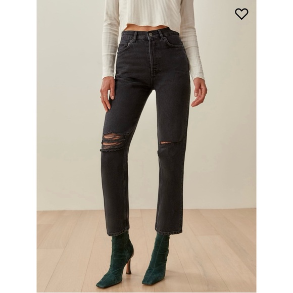 Reformation Cynthia High Rise Straight Jeans - Picture 2 of 7